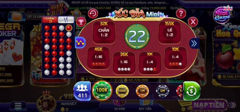 Xóc đĩa Rikvip Những ưu điểm khi chơi Xóc đĩa Rikvip